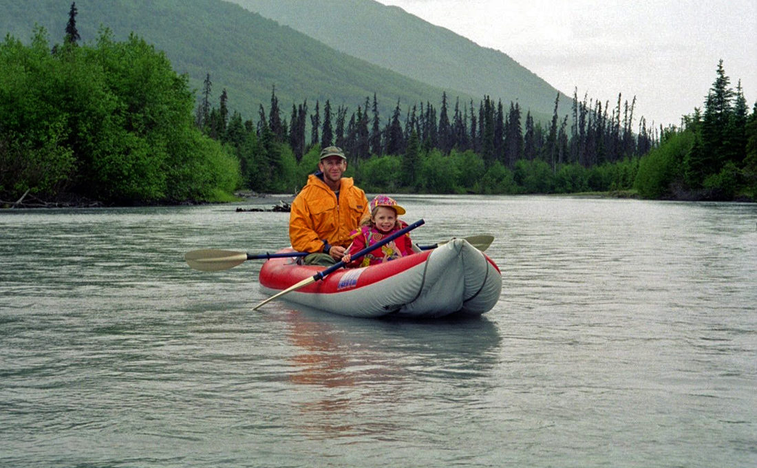 Corey and Alisa kayak raft